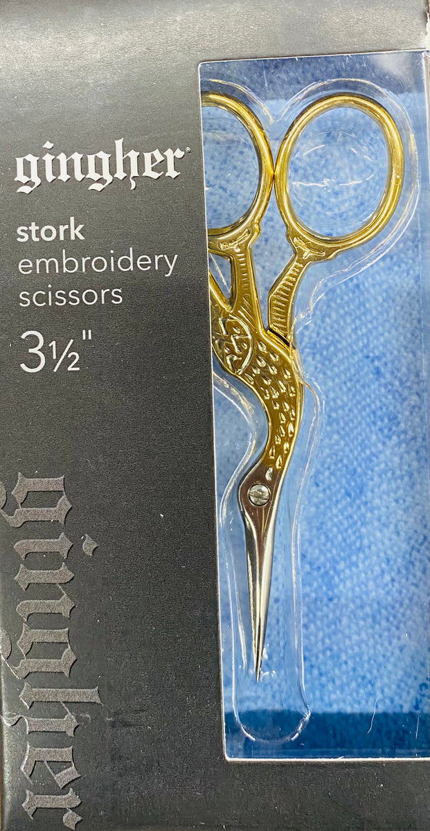 Gingher 3 1/2” Stork Embroidery Scissors - Picking Daisies