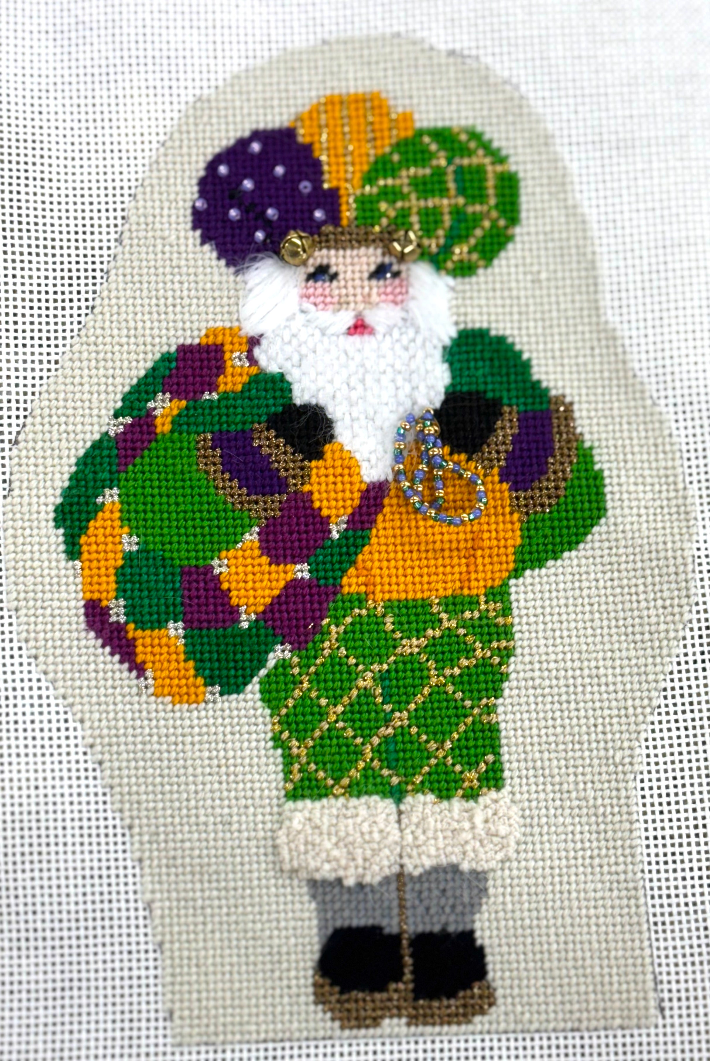 Ann Hanson Mardi Gras Santa