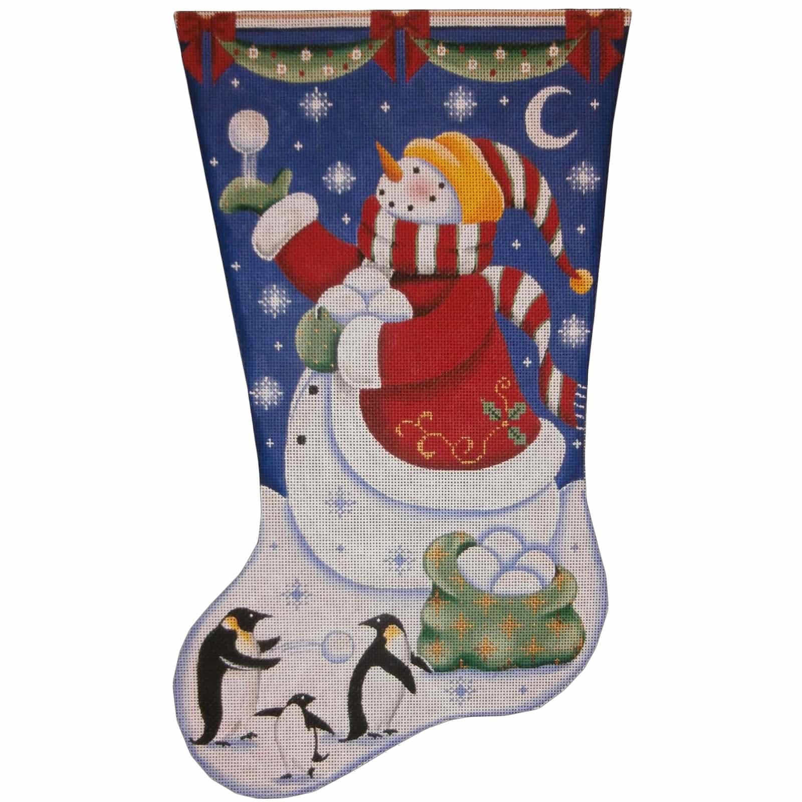 Rebecca Wood Christmas Penguins Stocking