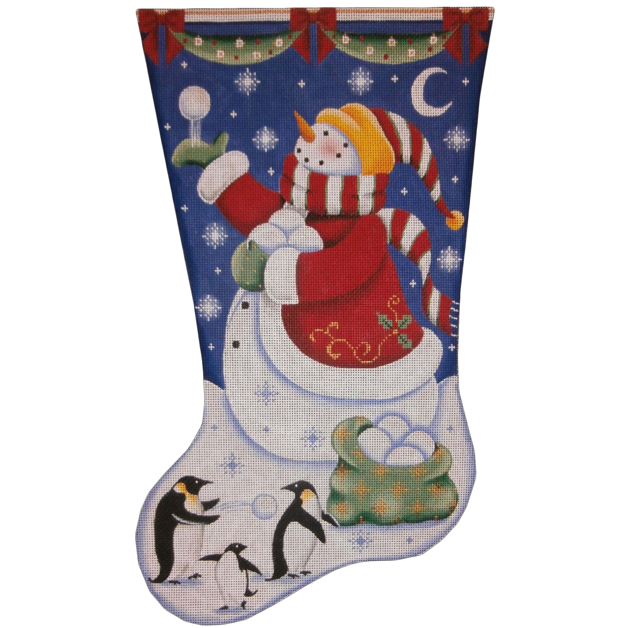 Rebecca Wood Christmas Penguins Stocking