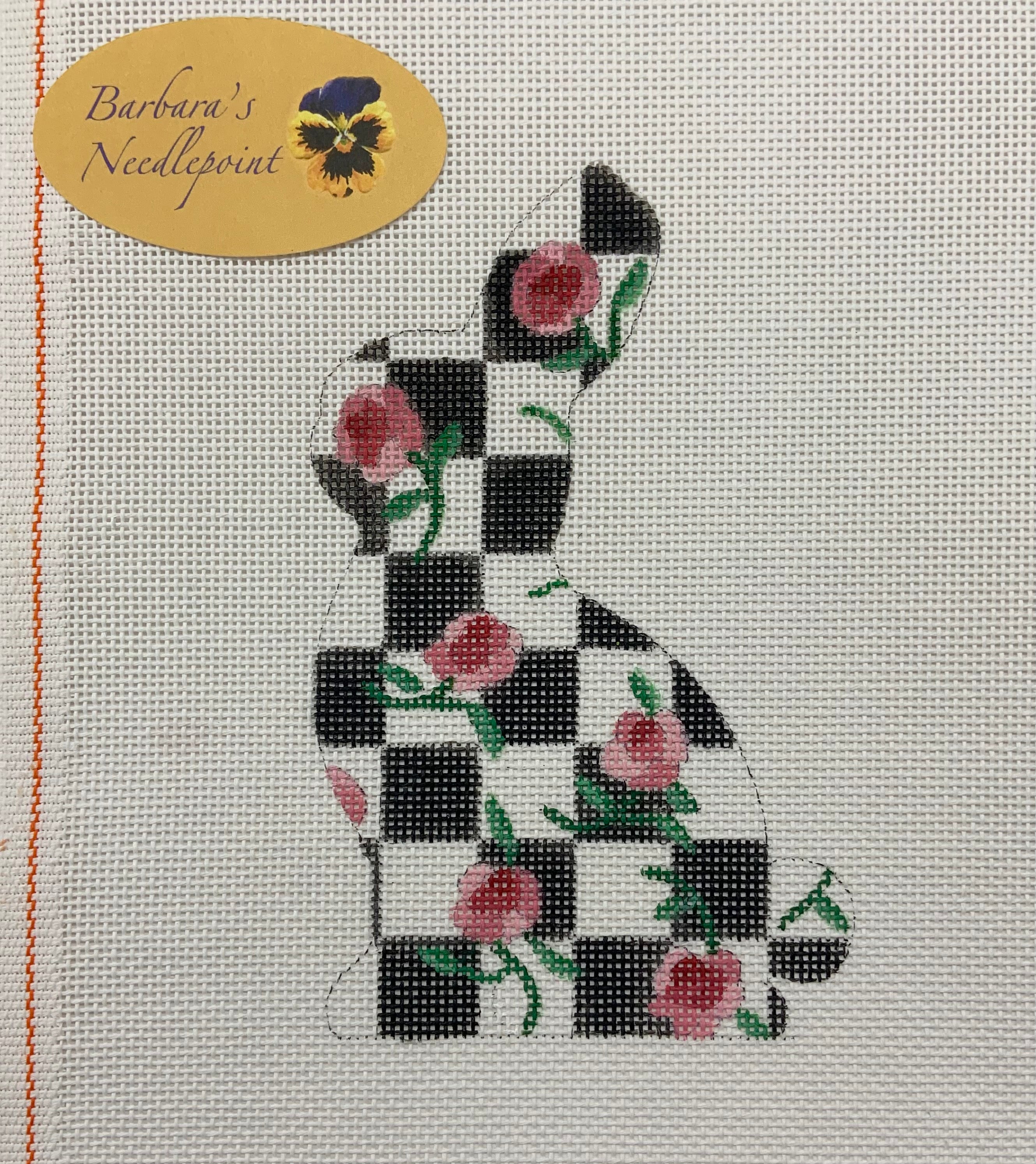 Ann's Checked Bunny with Roses