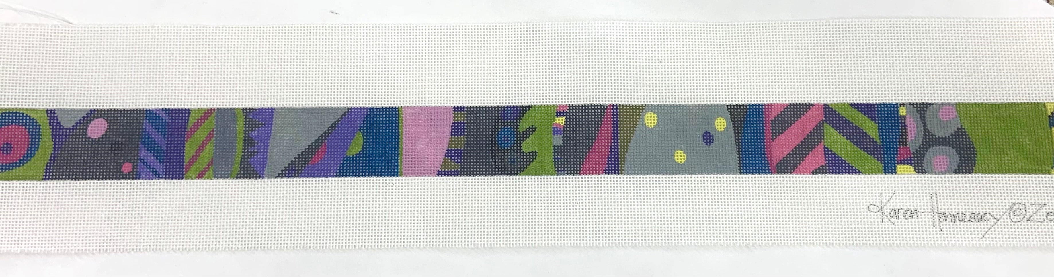 Zecca Geometric Belt Canvas