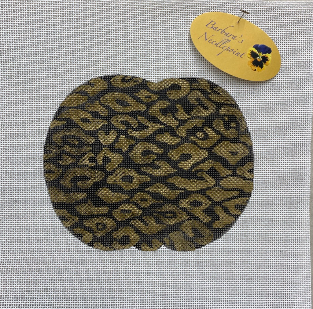 Ann Hanson Black and Gold Leopard Pumpkin